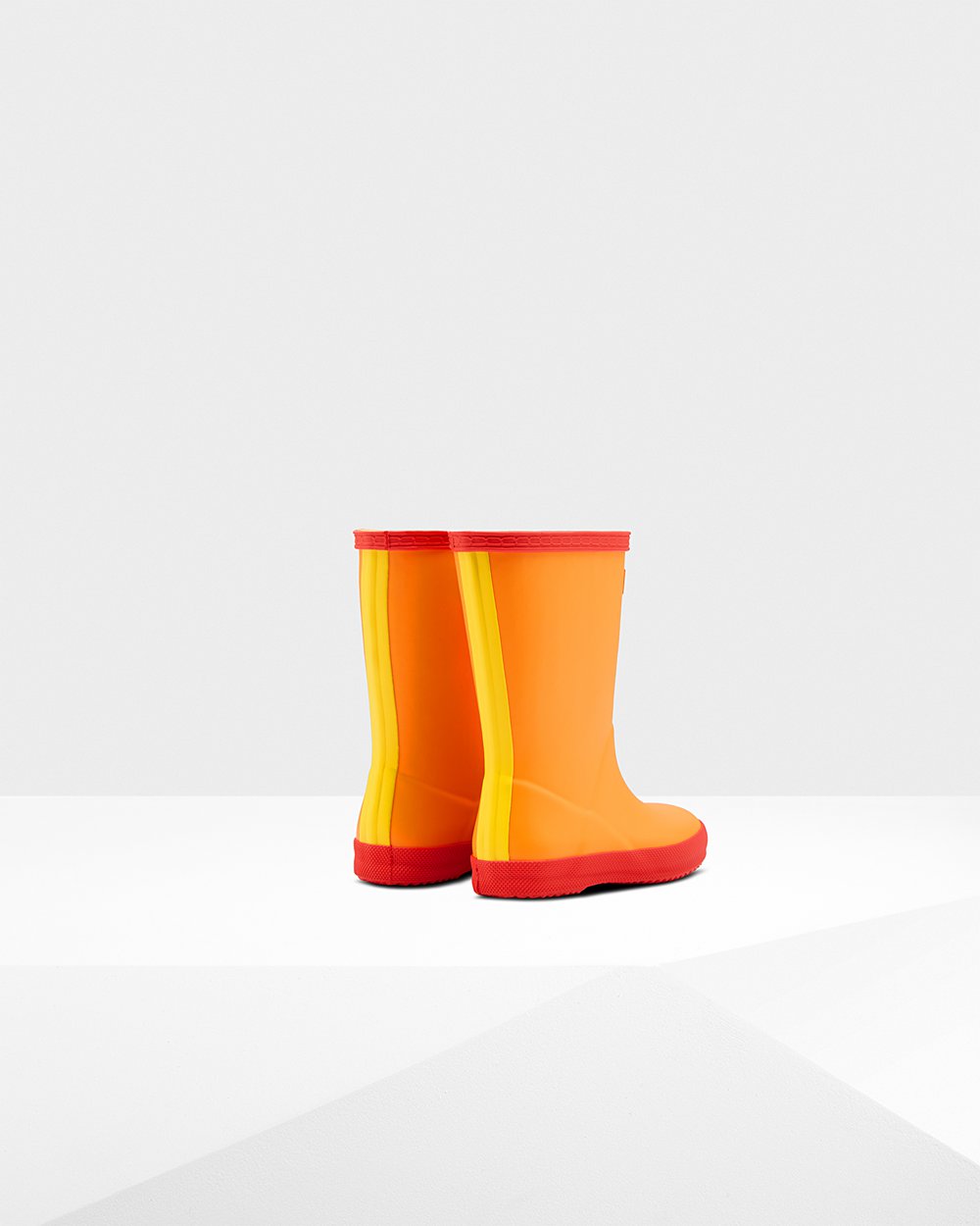 Hunter Niños Original First Classic - Botas de Lluvia Naranjas/Amarillo - 734-VBQMRU